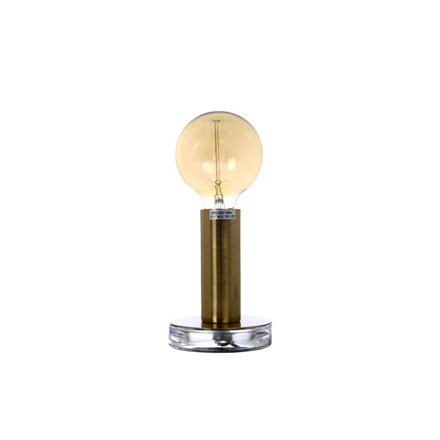 Lampe De Table En Métal 11x25cm Avec Ampoule - Gold
