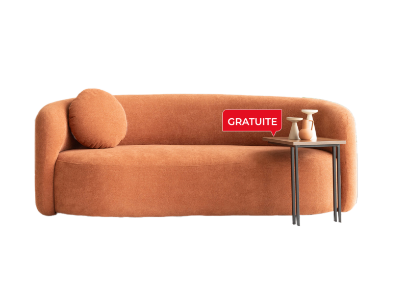 Canapé LOFT En Cercle + Table De Coin Carrée Gratuite - Camel